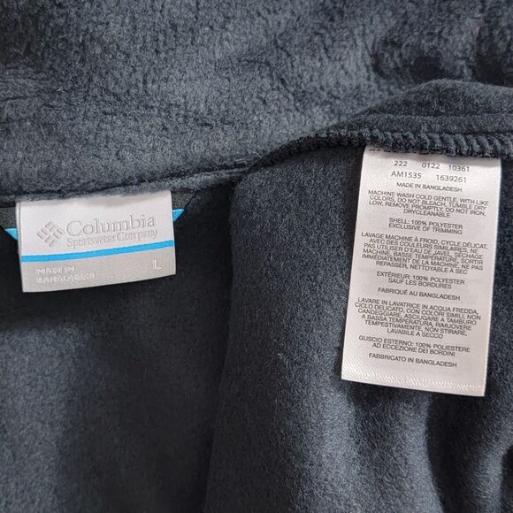 Columbia Vest Mens Large Gray Steens Mountain Fleece Full Zip Sleeveless - Picture 12 of 13